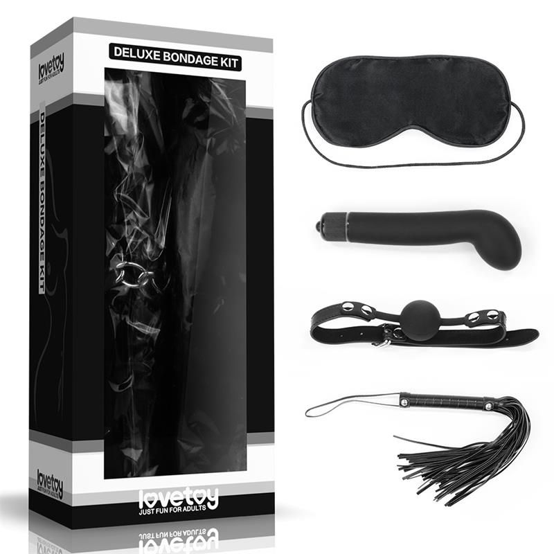 Deluxe Black Bondage Kit with Vibrator