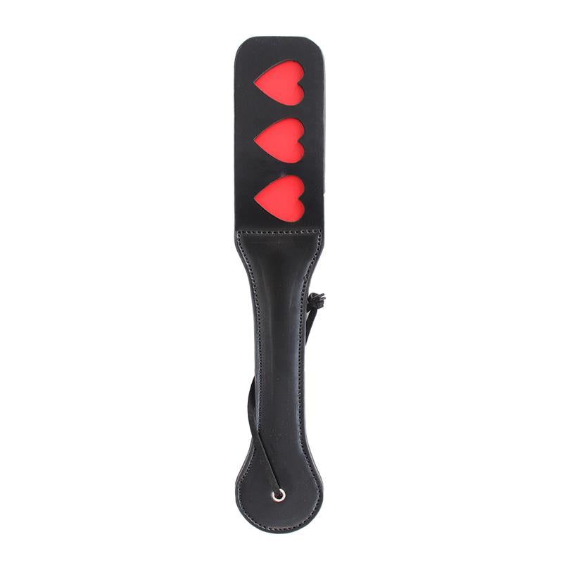 Vegan Leather Paddle with Hearts from BDSM Line - 32 cm